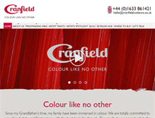 Tablet Screenshot of cranfield-colours.co.uk
